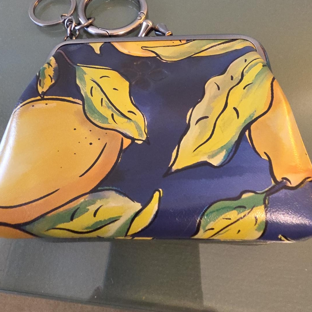 Patricia Nash Positano Limon Lemon Leather Handbag + Matching Change Purse Set - Picture 8 of 10